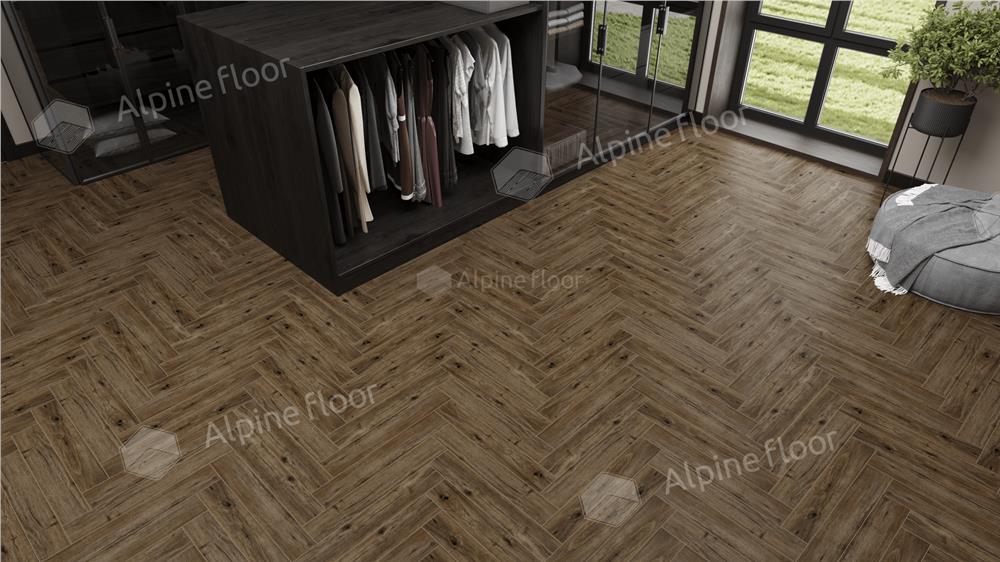 Ламинат Alpine Floor Herringbone 12 Pro LF106-10 Дуб Бордо